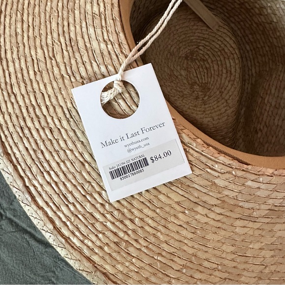 NWT WYETH Indio Straw Wide Brim Rancher Hat main image 5